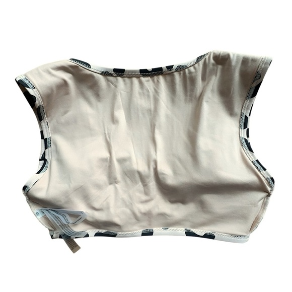 NWT VICTORIA’S SECRET CROPPED TEE BIKINI TOP ANIMAL PRINT BLACK & CREAM | MEDIUM - Picture 6 of 10